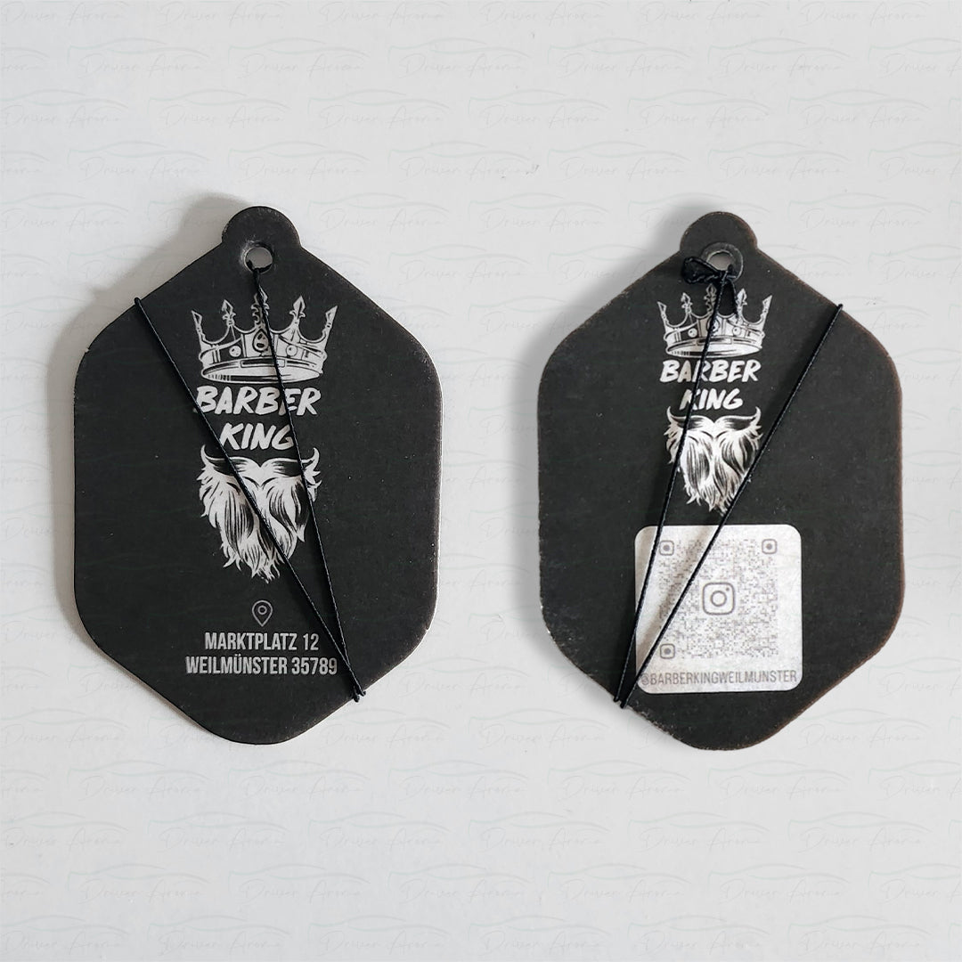 Bulk logo air fresheners customized for promotional events and trade shows, featuring long-lasting scents