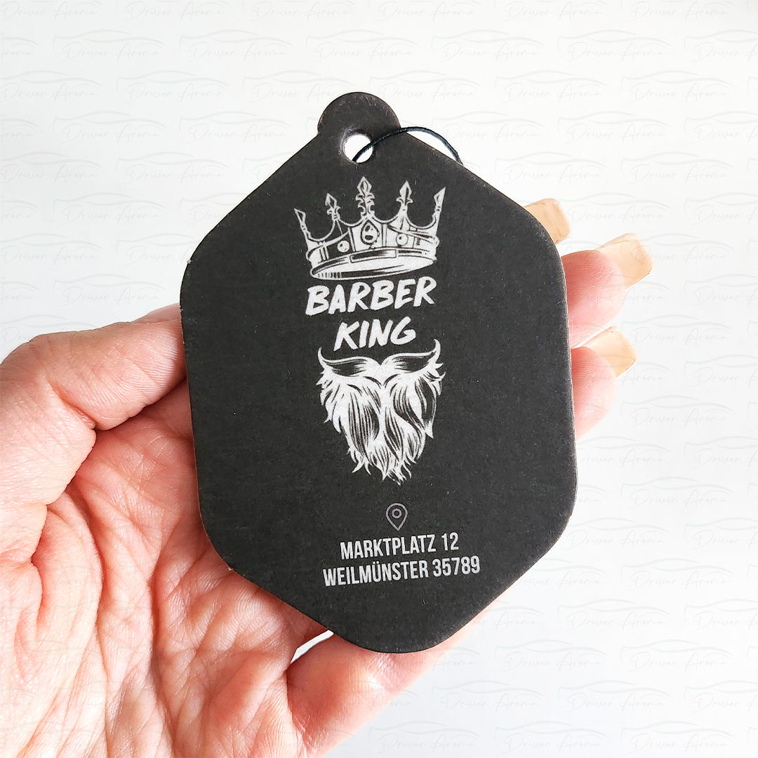 Customized car air fresheners for corporate events, trade shows, and customer giveaways