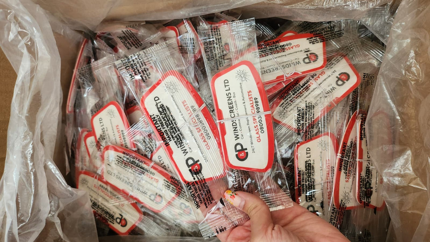 1000 Custom Car Air Fresheners – Personalized with Your Logo